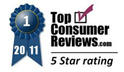TopConsumerReviews.com 2011 5-Star Award